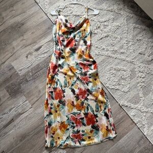 Floral Multicolor Slip Dress Sz S
